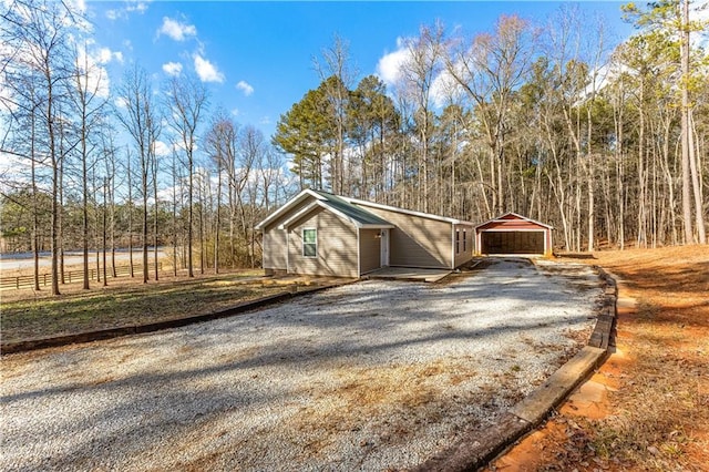 view of outdoor structure featuring a garage