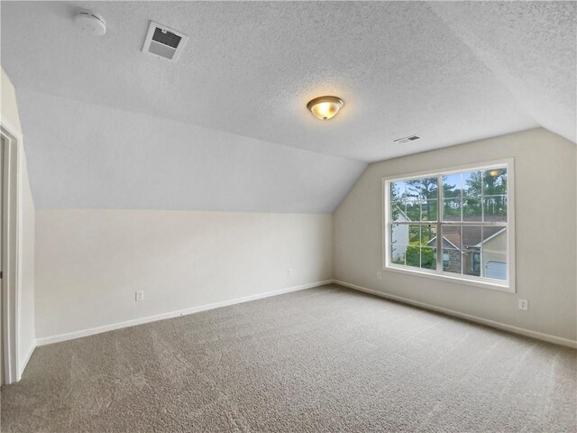 1792 Portwest Way, Hampton, GA 30228 - additional living space featuring lofted ceiling, carpet flooring, baseboards, and a textured ceiling