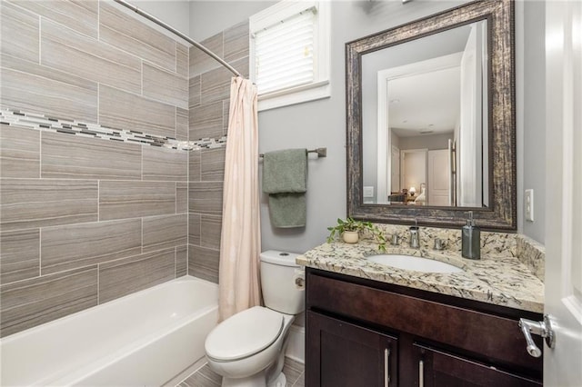 1202 Hardee St NE, Atlanta, GA 30307 - bathroom with shower / bath combo with shower curtain, vanity, and toilet