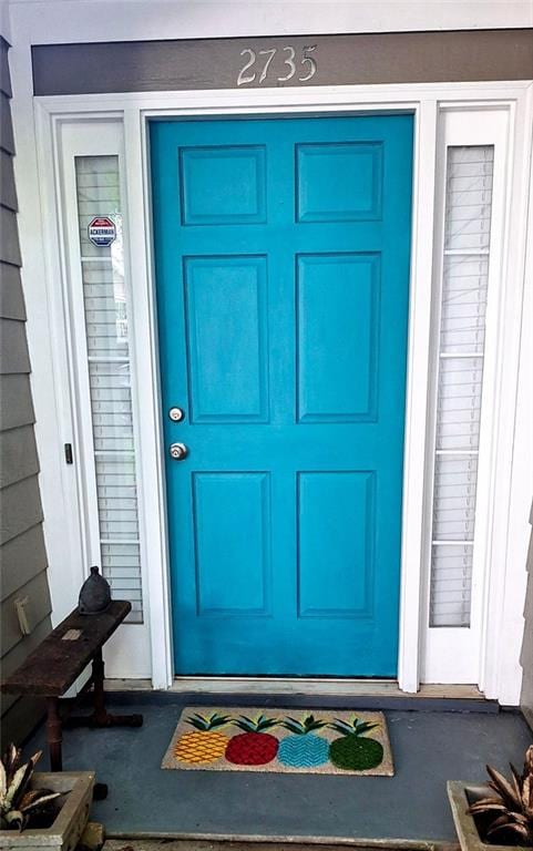 view of doorway to property