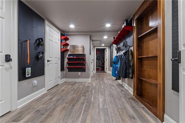 interior space featuring wood-type flooring