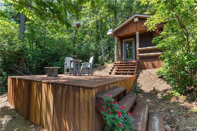 view of wooden terrace