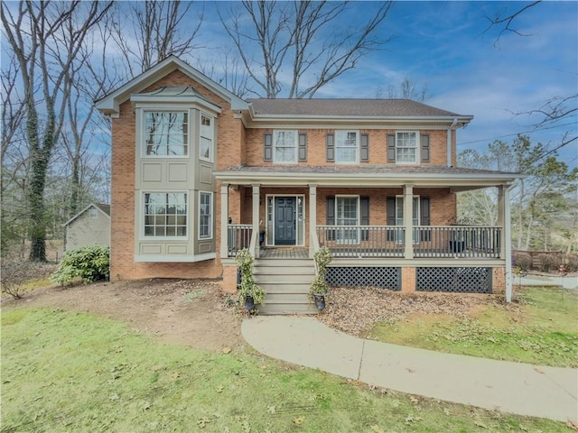 view of front of home with a porch