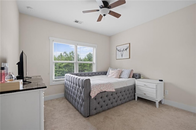 415 Stoneledge Rd, Jasper, GA 30143 - bedroom with light carpet and ceiling fan