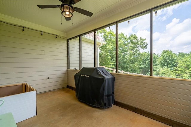 415 Stoneledge Rd, Jasper, GA 30143 - sunroom / solarium featuring a ceiling fan