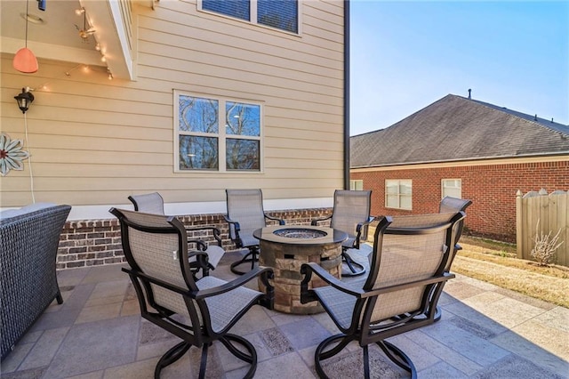 5365 Vendelay Ln, Cumming, GA 30040 - view of patio featuring a fire pit