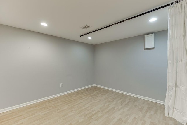 4690 Martins Crossing W Dr, Flowery Branch, GA 30542 - empty room with light wood-type flooring, recessed lighting, and baseboards
