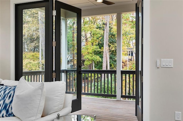 660 Timm Valley Rd NE, Atlanta, GA 30305 - doorway featuring a ceiling fan