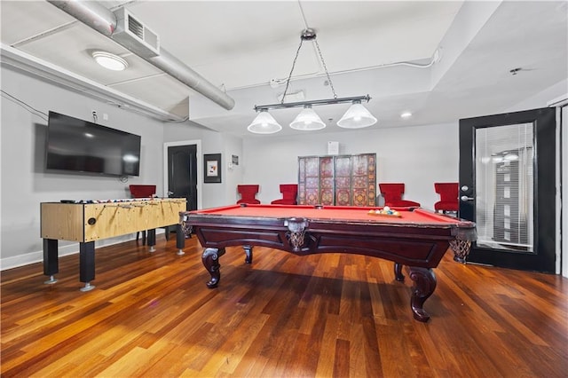 800 Peachtree St NE Unit 1504, Atlanta, GA 30308 - game room with pool table, wood finished floors, and baseboards