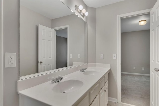 420 Gold Xing, Canton, GA 30114 - full bathroom featuring double vanity and baseboards