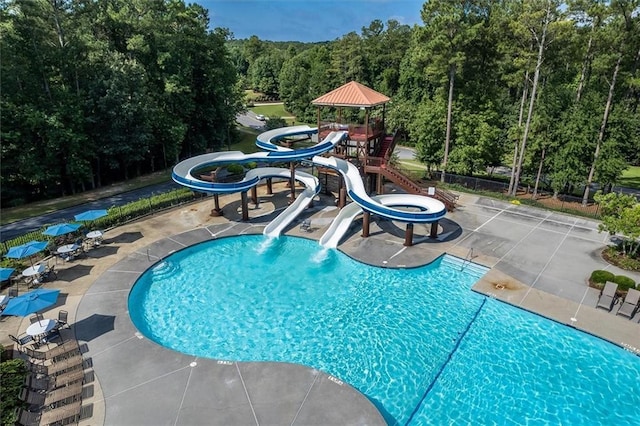 420 Gold Xing, Canton, GA 30114 - community pool featuring a water slide and a patio