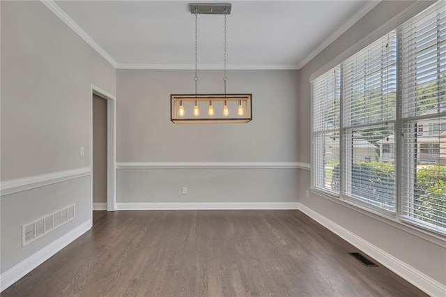 420 Gold Xing, Canton, GA 30114 - spare room featuring healthy amount of natural light, dark wood-type flooring, and ornamental molding