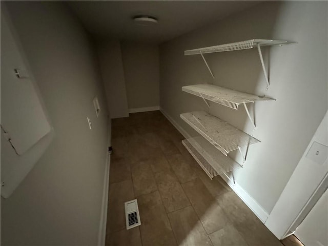 spacious closet with visible vents