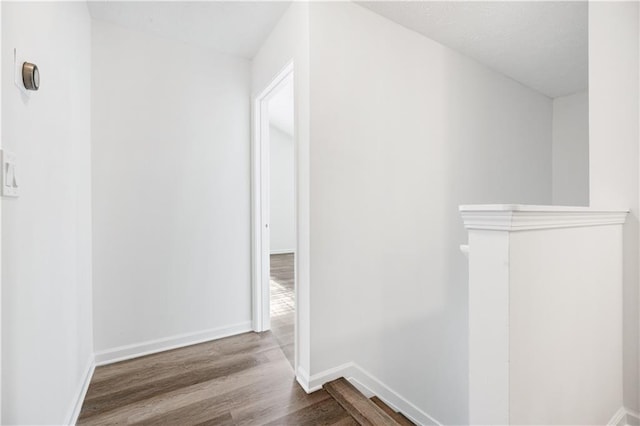 hall featuring wood-type flooring