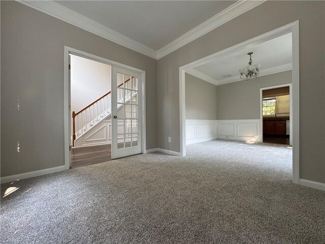 1415 Stoney Field Pl, Lawrenceville, GA 30043 - full bathroom with double vanity, lofted ceiling, a stall shower, tile patterned flooring, and crown molding