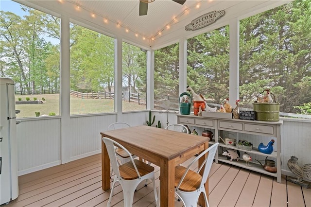 4030 Scenic View Ct, Cumming, GA 30028 - sunroom / solarium with ceiling fan and outdoor dining area