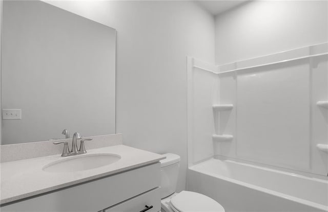 404 Beacon Way, Villa Rica, GA 30180 - bathroom featuring toilet, vanity, and bathing tub / shower combination
