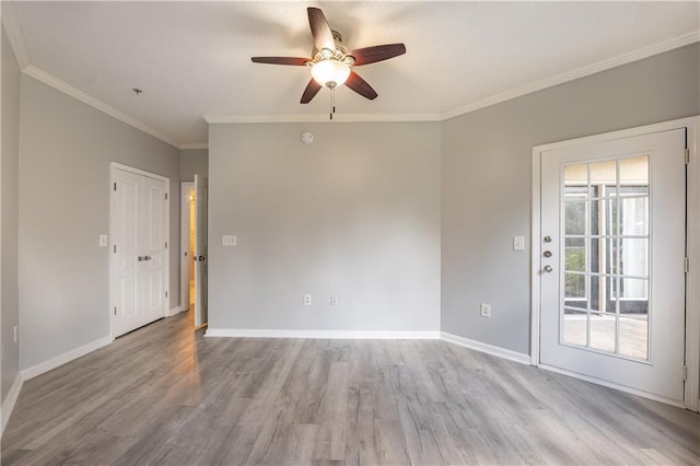 10 NE Perimeter Summit Blvd Unit 3107, Atlanta, GA 30319 - spare room with ceiling fan, ornamental molding, and wood finished floors