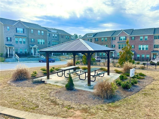 3658 Hidden Valley Cir, Lawrenceville, GA 30044 - surrounding community featuring a gazebo, fence, and a residential view