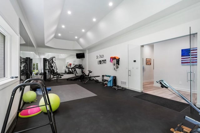 330 Longvue Ct, Johns Creek, GA 30097 - exercise room with recessed lighting and baseboards