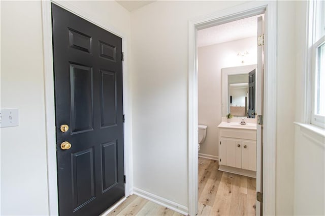 4222 Honey Creek Way, Powder Springs, GA 30127 - foyer entrance with light wood finished floors and baseboards