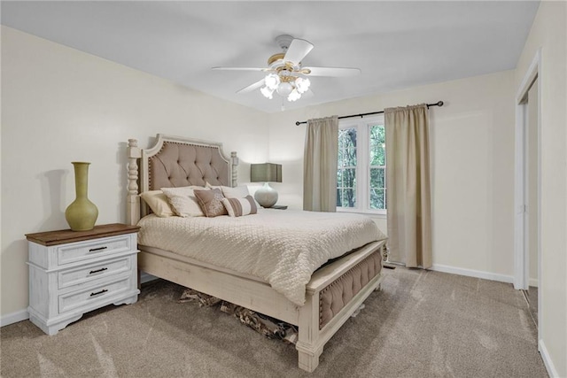 1819 Yorkshire Dr, Woodstock, GA 30189 - bedroom with carpet floors, baseboards, and a ceiling fan