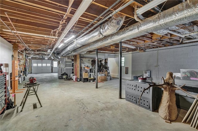 1819 Yorkshire Dr, Woodstock, GA 30189 - unfinished basement with concrete block wall