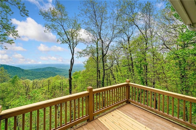 3756 Monument Rd, Jasper, GA 30143 - wooden terrace with a forest view