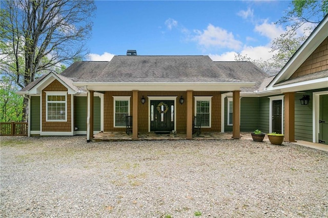3756 Monument Rd, Jasper, GA 30143 - rear view of property with roof with shingles and covered porch