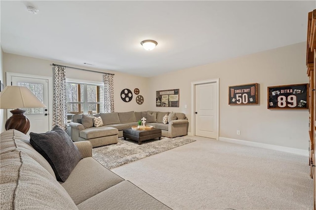 view of carpeted living room