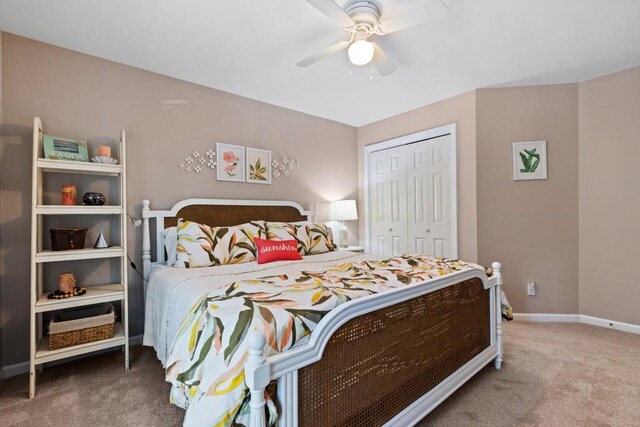 120 Ashewoode Downs Ln, Alpharetta, GA 30005 - bedroom featuring carpet flooring, a closet, and ceiling fan