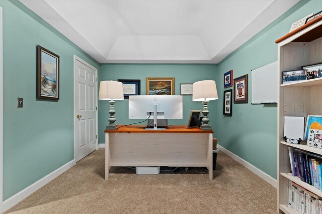 120 Ashewoode Downs Ln, Alpharetta, GA 30005 - office with a raised ceiling and carpet floors
