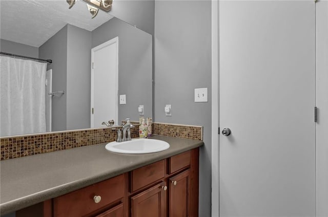 3906 Cedar Cir Unit 3906, Tucker, GA 30084 - full bath featuring vanity, a textured ceiling, and a shower with shower curtain