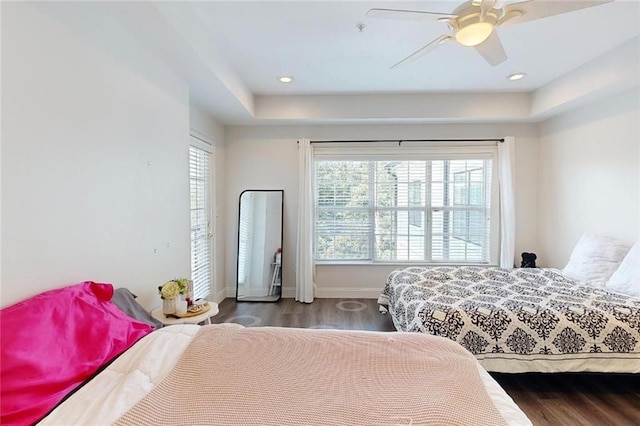 3275 Lenox Rd NE Unit 413, Atlanta, GA 30324 - bedroom featuring wood finished floors and a ceiling fan