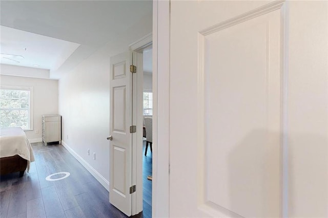 3275 Lenox Rd NE Unit 413, Atlanta, GA 30324 - hall with dark wood-type flooring and baseboards