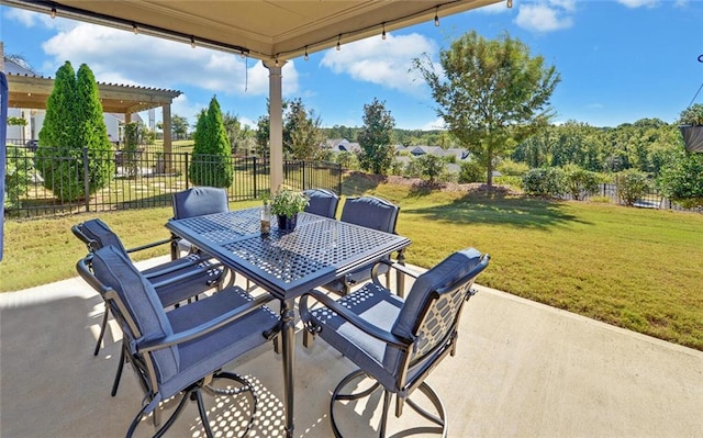 5638 Maple Bluff Way, Hoschton, GA 30548 - view of patio featuring outdoor dining area and fence