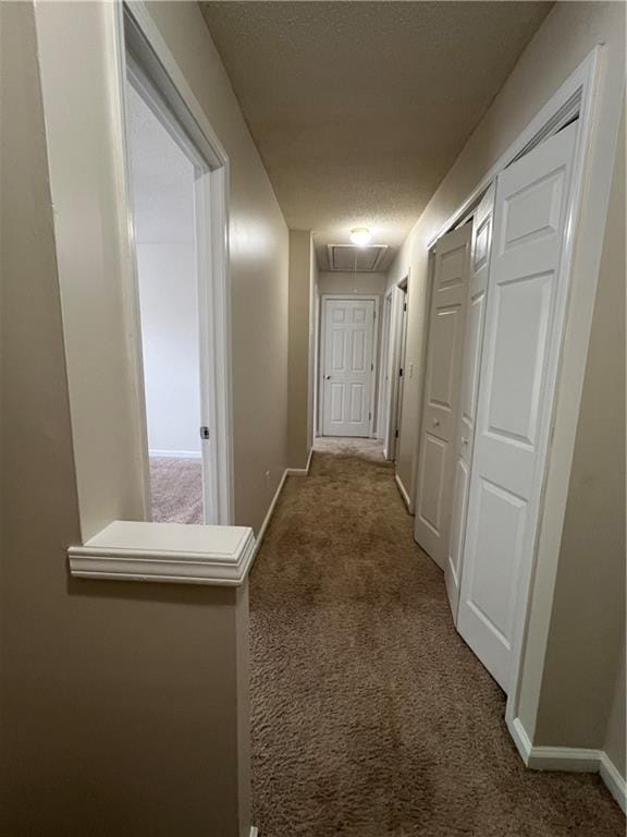 11800 Carriage Park Ln, Johns Creek, GA 30097 - hallway featuring attic access and carpet flooring