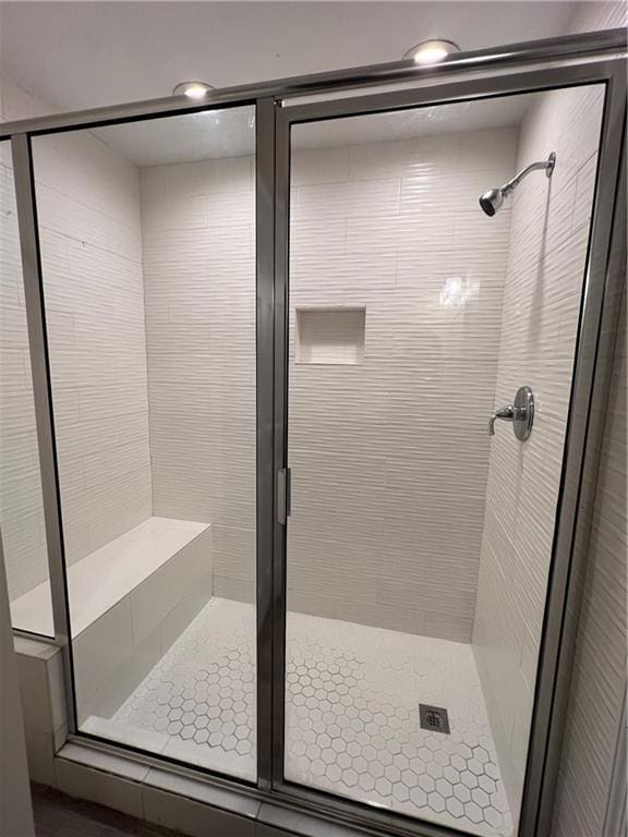 11800 Carriage Park Ln, Johns Creek, GA 30097 - full bathroom with a shower stall and recessed lighting