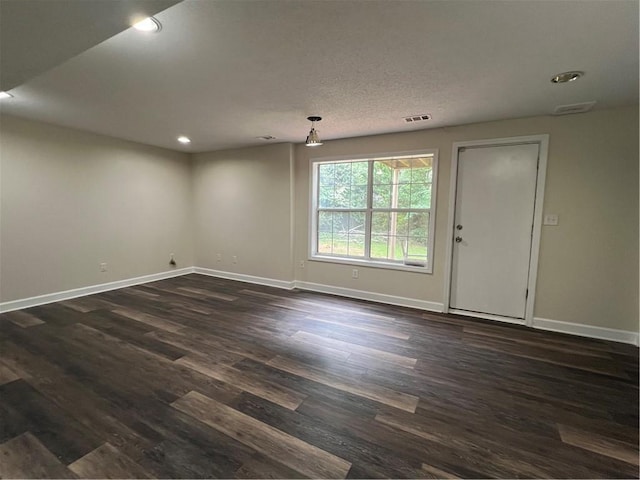 11800 Carriage Park Ln, Johns Creek, GA 30097 - spare room with dark wood-style floors and recessed lighting