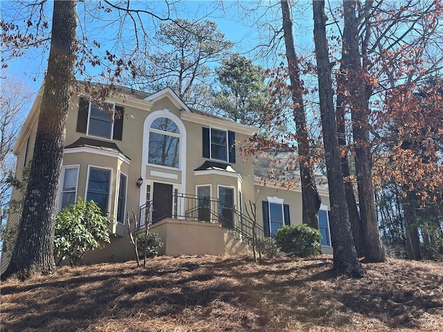 view of front of home featuring stucco siding