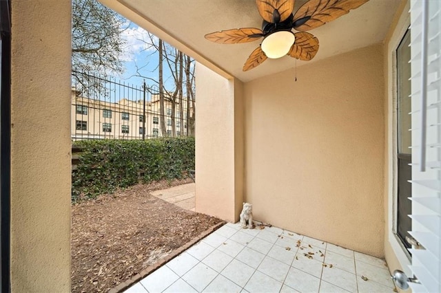 view of patio / terrace with ceiling fan