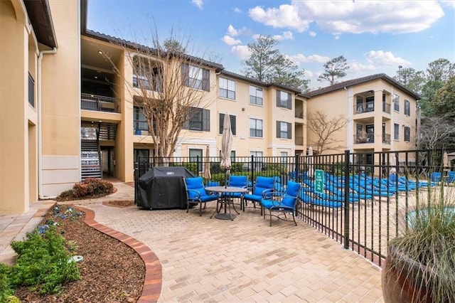 view of patio featuring grilling area