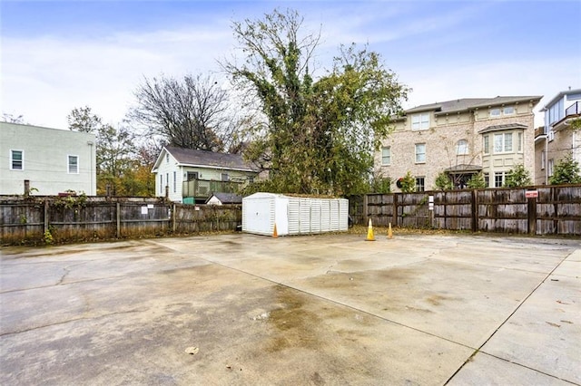 view of patio / terrace featuring fence