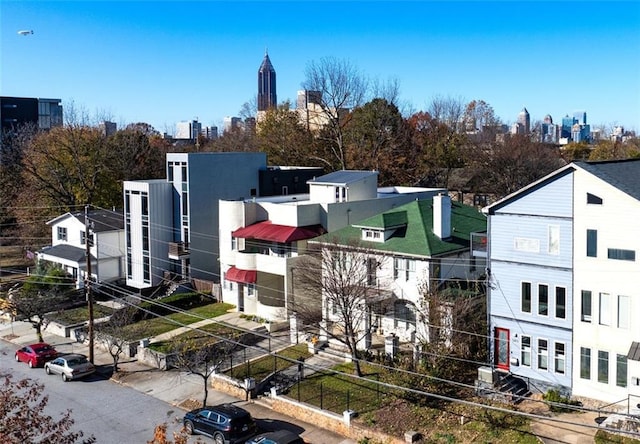 exterior space with a city view