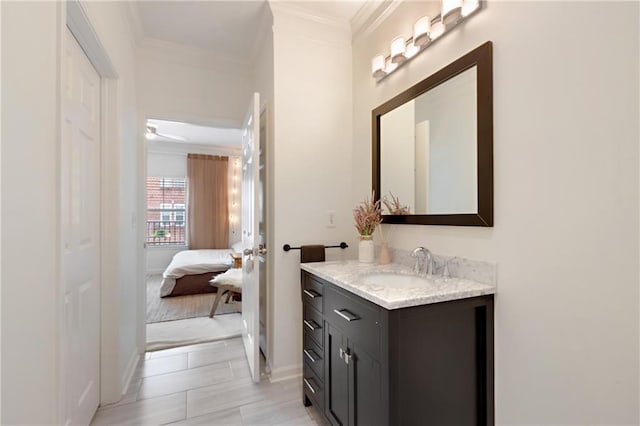 1850 Cotillion Dr Unit 2304, Dunwoody, GA 30338 - ensuite bathroom with vanity, crown molding, and baseboards