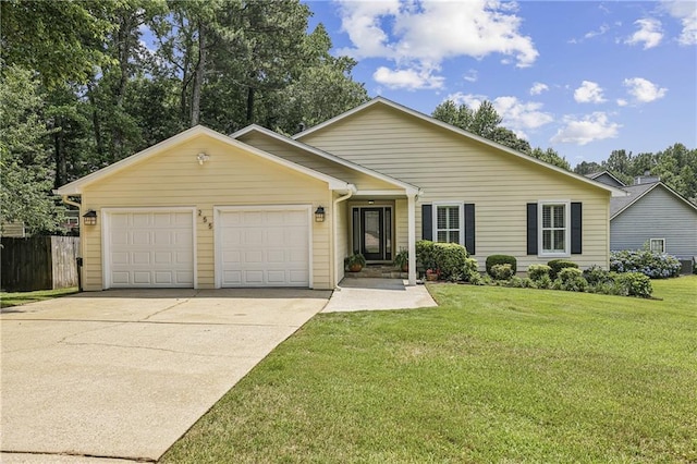 255 Broken Lance Pl, Johns Creek, GA 30022 - ranch-style home with an attached garage and concrete driveway