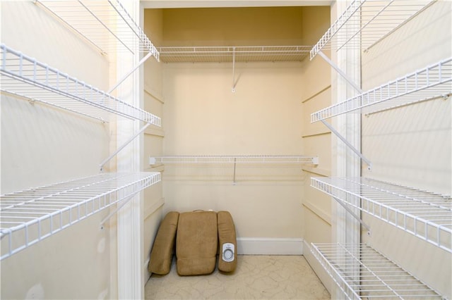 view of walk in closet