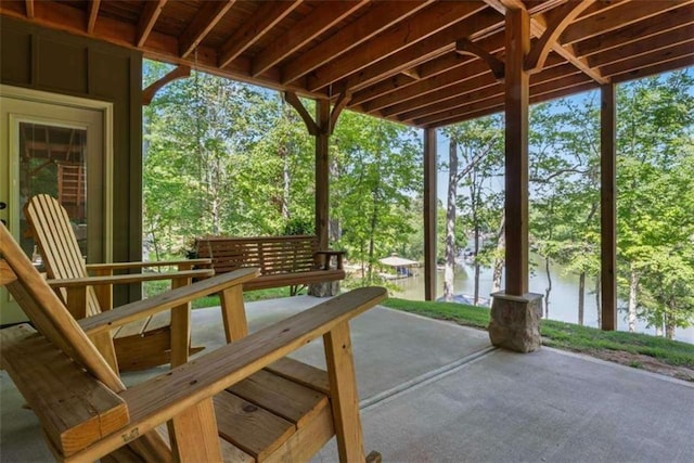 210 Lake Pines Rd, Jackson, GA 30233 - view of patio / terrace with a water view