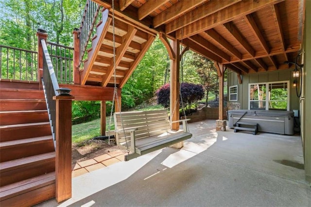 210 Lake Pines Rd, Jackson, GA 30233 - view of patio / terrace featuring stairway