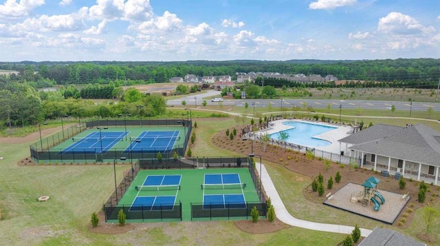 birds eye view of property